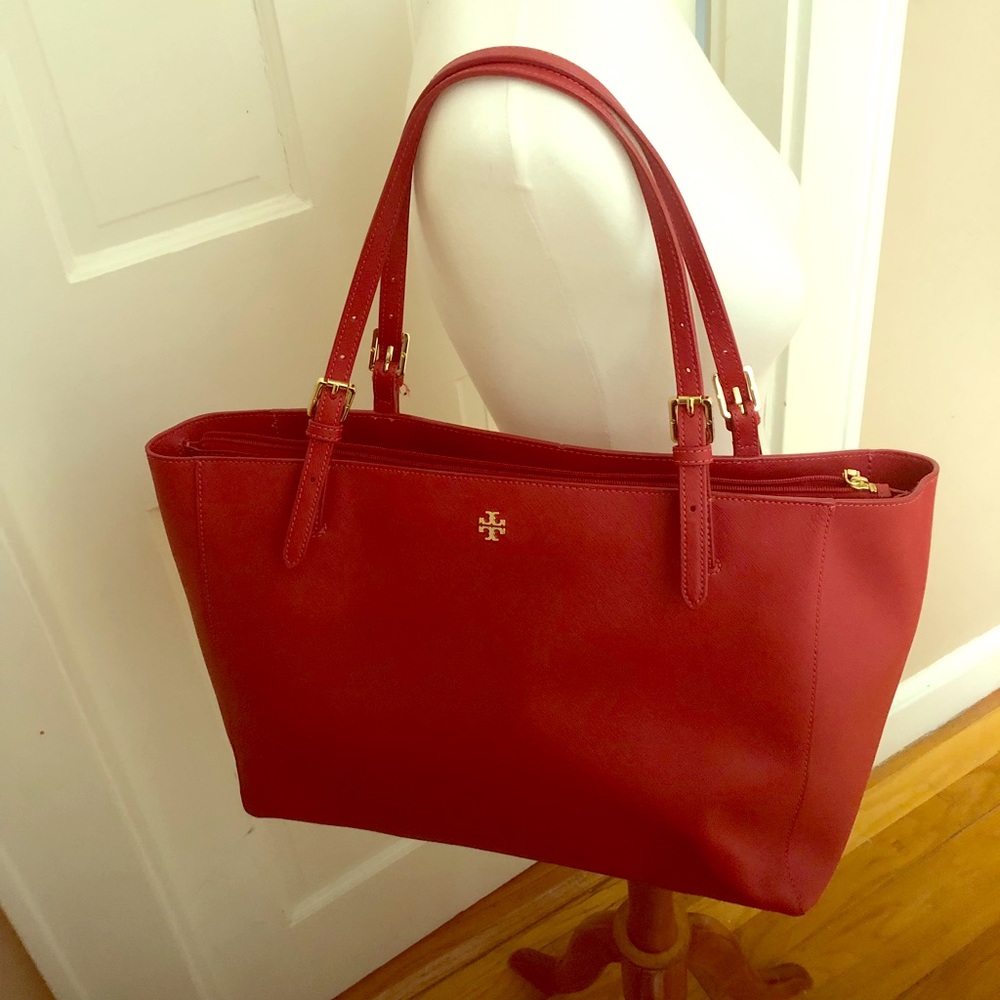 Tory Burch Red Leather Tote
